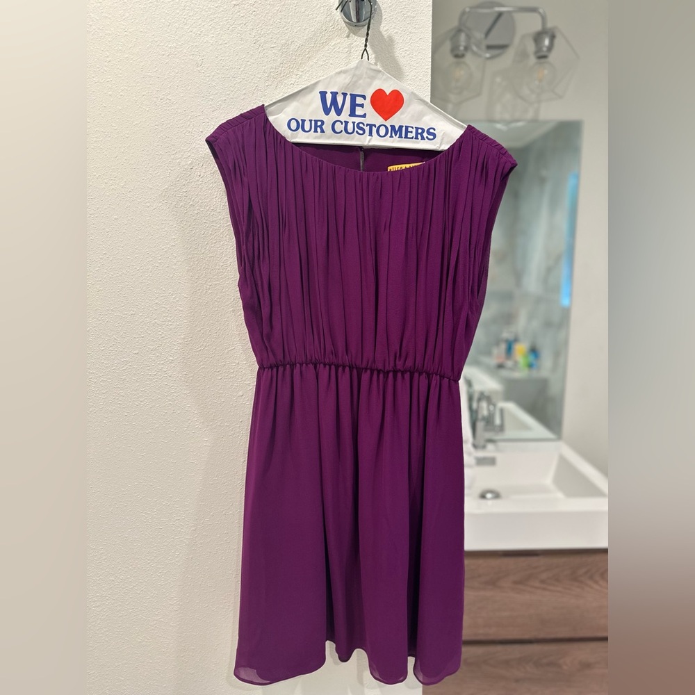 Purple Alice + Olivia dress — perfect for summer